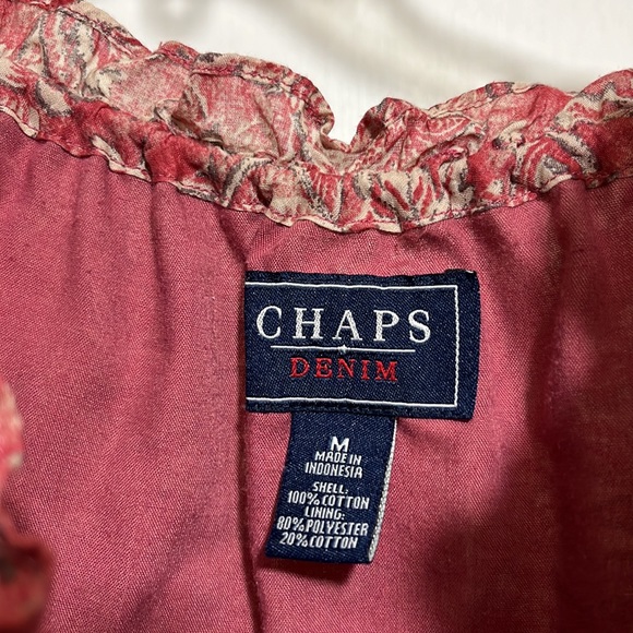 Chaps Short Sleeve Shirt, Size Medium - Picture 3 of 3